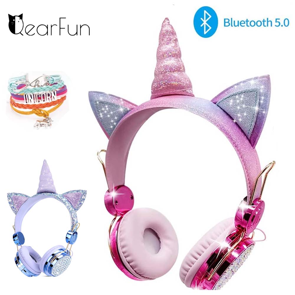 Kids Outdoor Videos - Earphone Nirkabel Unicorn Lucu untuk Anak