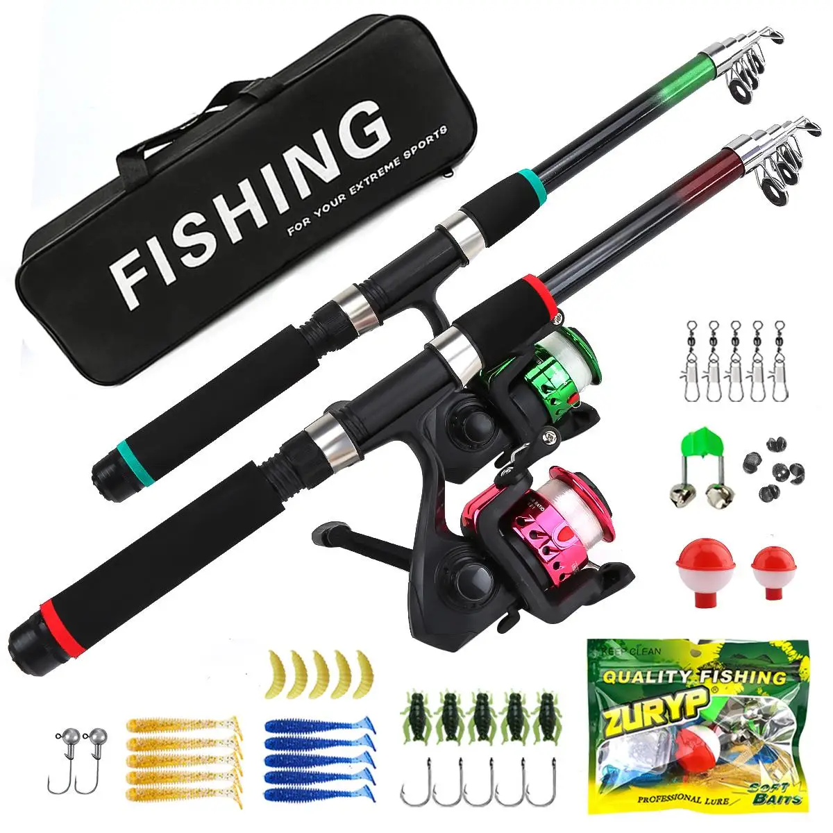 Kids Outdoor Gear - Joran Pancing Teleskopik 2-in-1 dan Reel