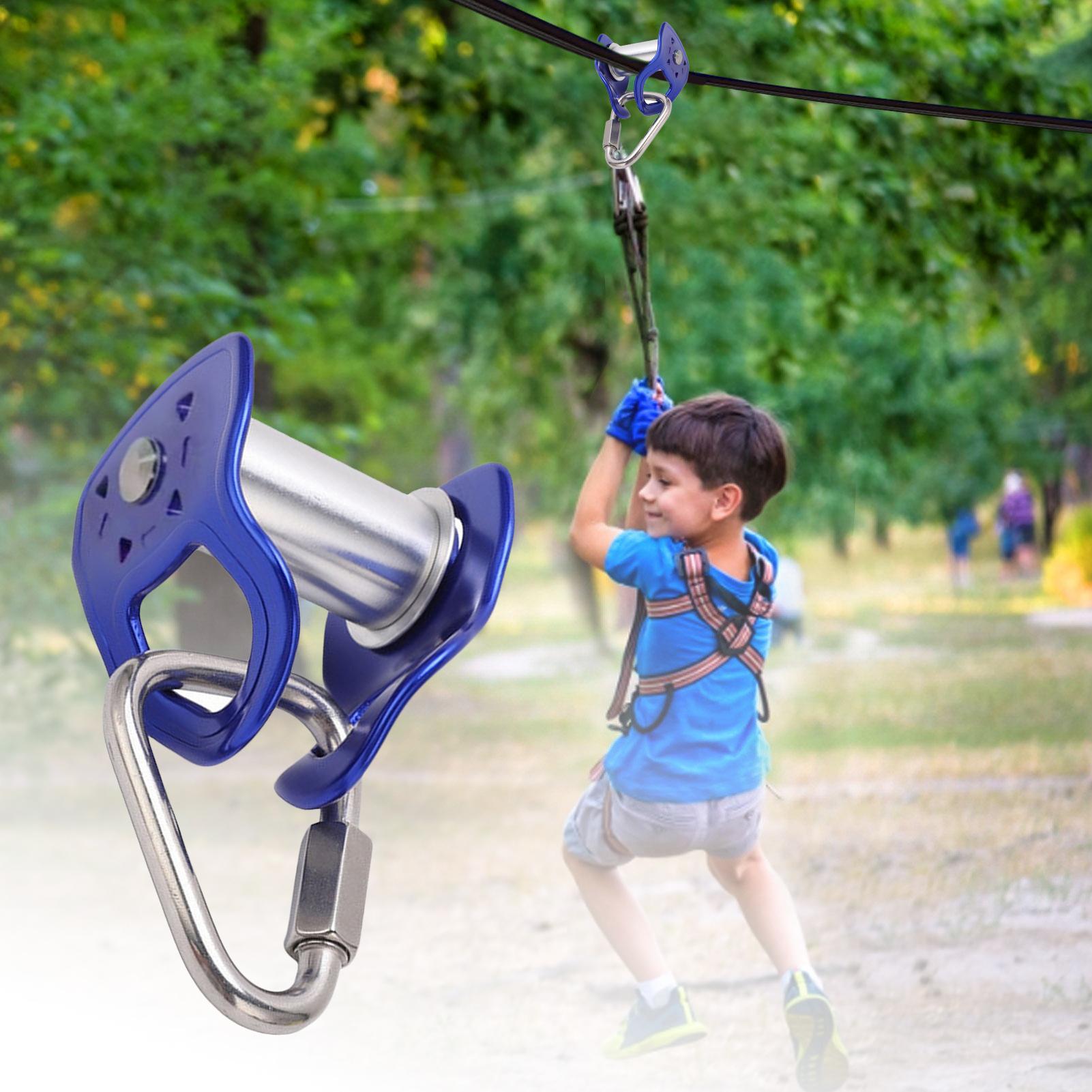 Kids Outdoor Zipline - Troli Zip Line Tugas Berat dengan