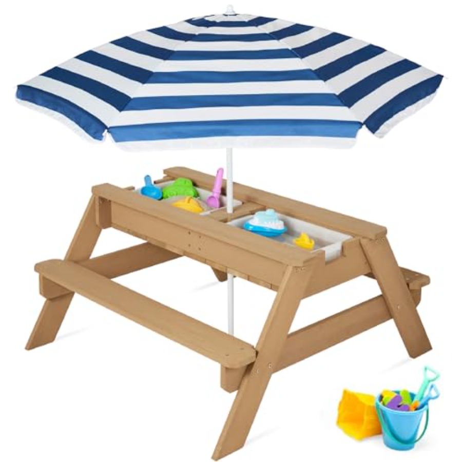 Kids Outdoor Table With Umbrella - Meja piknik anak-anak untuk luar ruangan