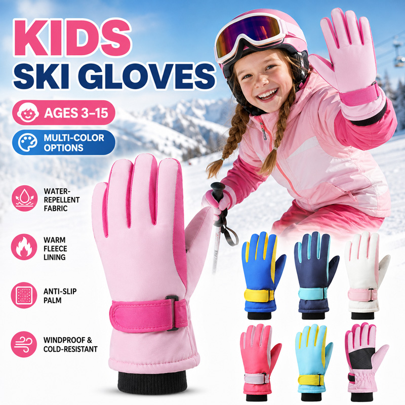 Kids Outdoor Gloves - Sarung Tangan Ski Musim Dingin Anak-anak
