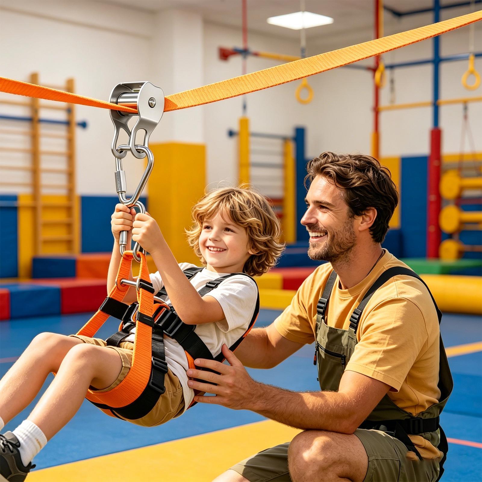 Kids Outdoor Zipline - Permainan Zip Line untuk Anak-Anak, Mainan