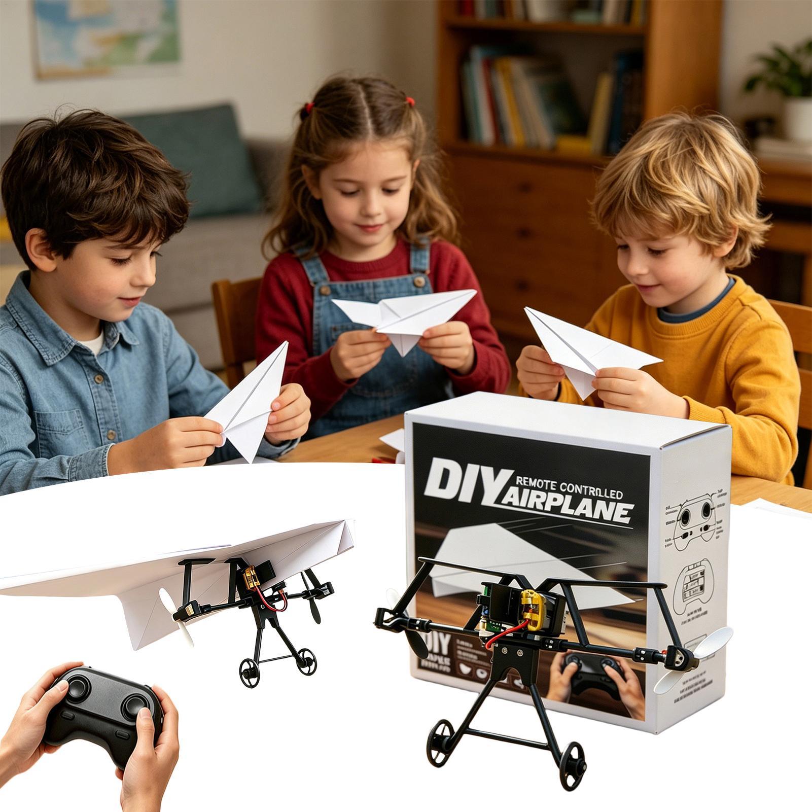 Kids Outdoor Entertainment - Kit Pesawat Kertas RC DIY Mainan