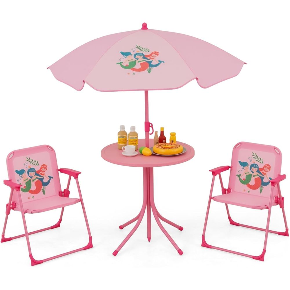 Kids Outdoor Table With Umbrella - Meja Piknik Anak, Meja Luar Ruangan