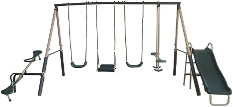 Kids Outdoor Swing Set With Slide - Perlengkapan Bermain Anak Luar Ruangan dari