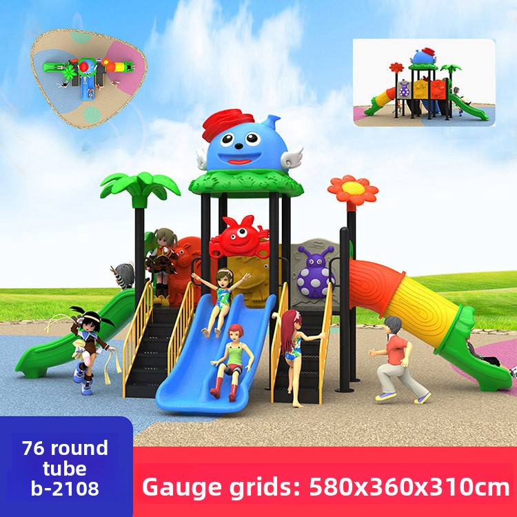 Kids Outdoor Swing Set With Slide - Peralatan Bermain Anak-Anak di Luar Ruangan
