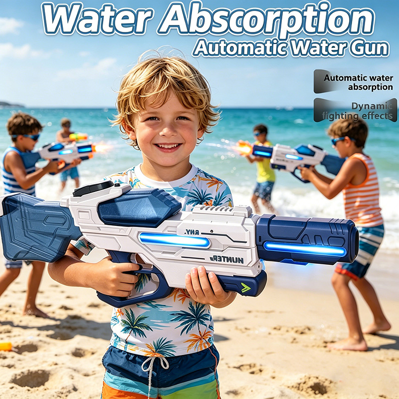 Water Gun Soaker - Pistol Air Listrik dengan Lampu, Blaster