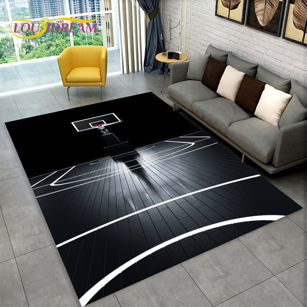 Kids Outdoor Mat - Karpet Area kartun basket 3D besar,