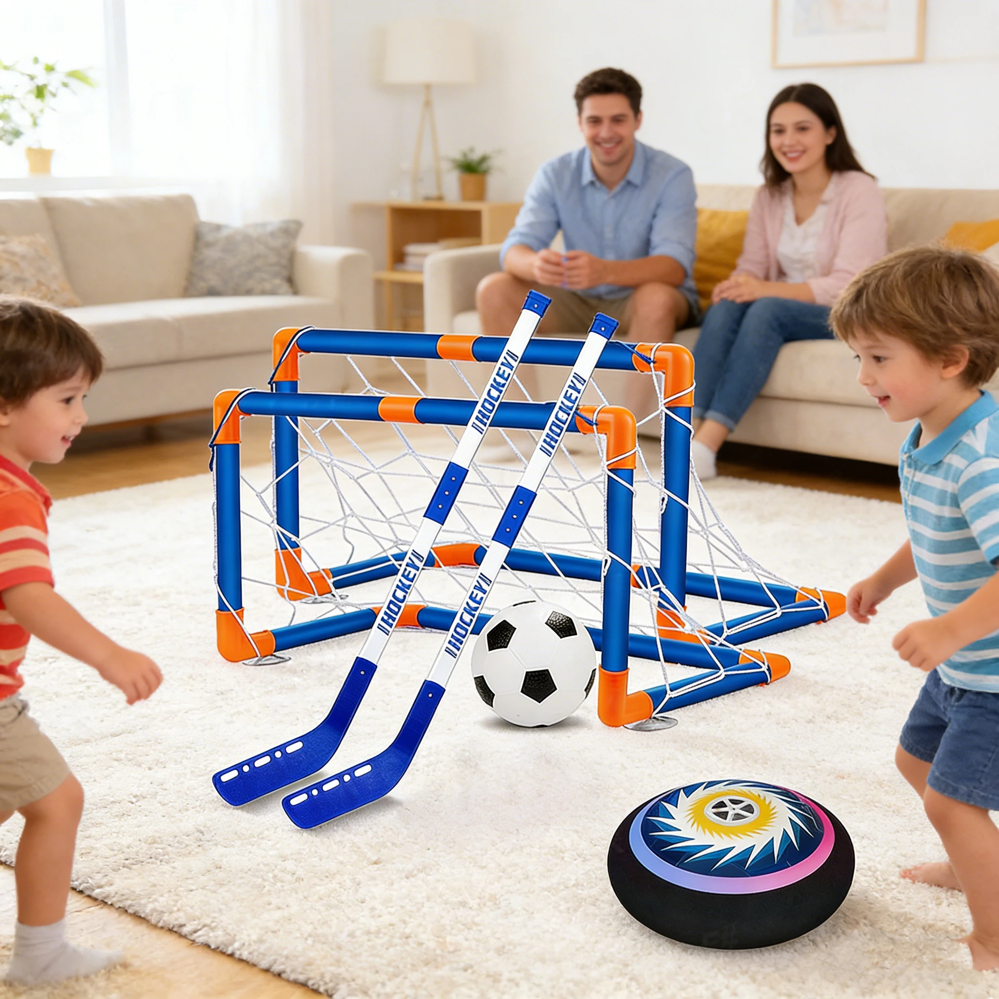 Kids Outdoor Hockey Set - Set Hoki Udara Anak-Anak, Bola Sepak
