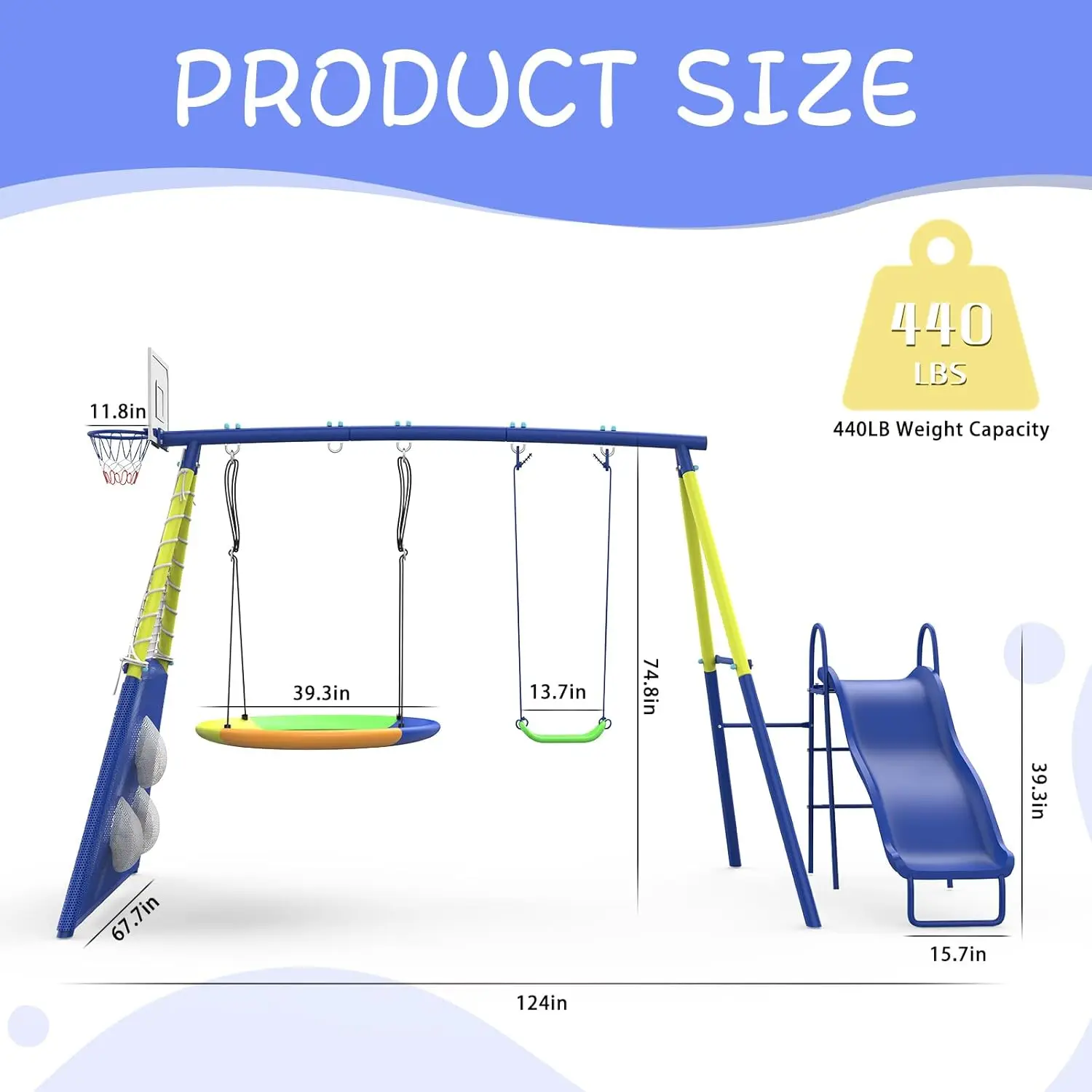 Ayunan Taman untuk Halaman Bel - Kids Outdoor Swing Set With Slide ulasan dan harga