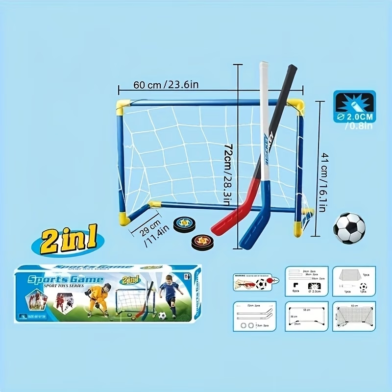 Set Gawang Hoki & Sepak Bola 2 - Kids Outdoor Hockey Set ulasan dan harga