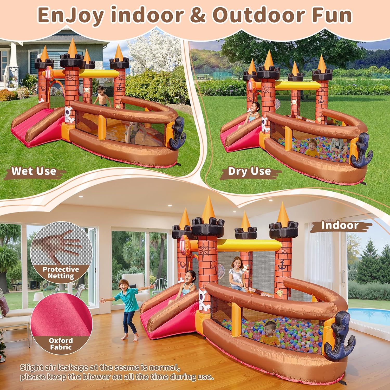Rumah Loncat Tiup untuk Anak U - Kids Outdoor Bounce House ulasan dan harga