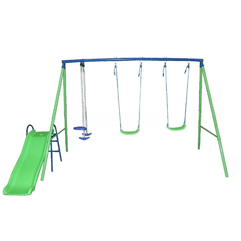 Set Ayunan dan Perosotan Perma - Kids Outdoor Swing Set With Slide ulasan dan harga