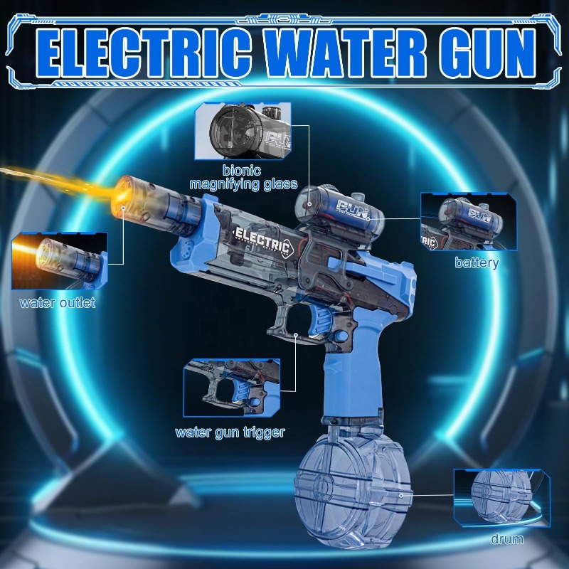 Pistol Air Listrik Tembak Teru - Water Gun Soaker ulasan dan harga