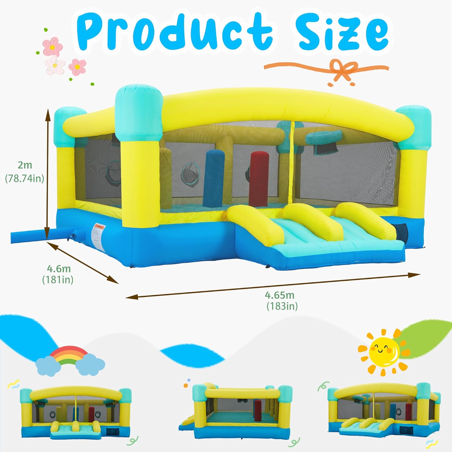 Rumah Loncat Besar, Kastil Lon - Kids Outdoor Bounce House ulasan dan harga