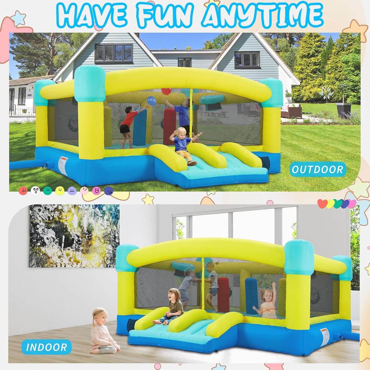 Rumah Loncat Besar, Kastil Lon - Kids Outdoor Bounce House ulasan dan harga