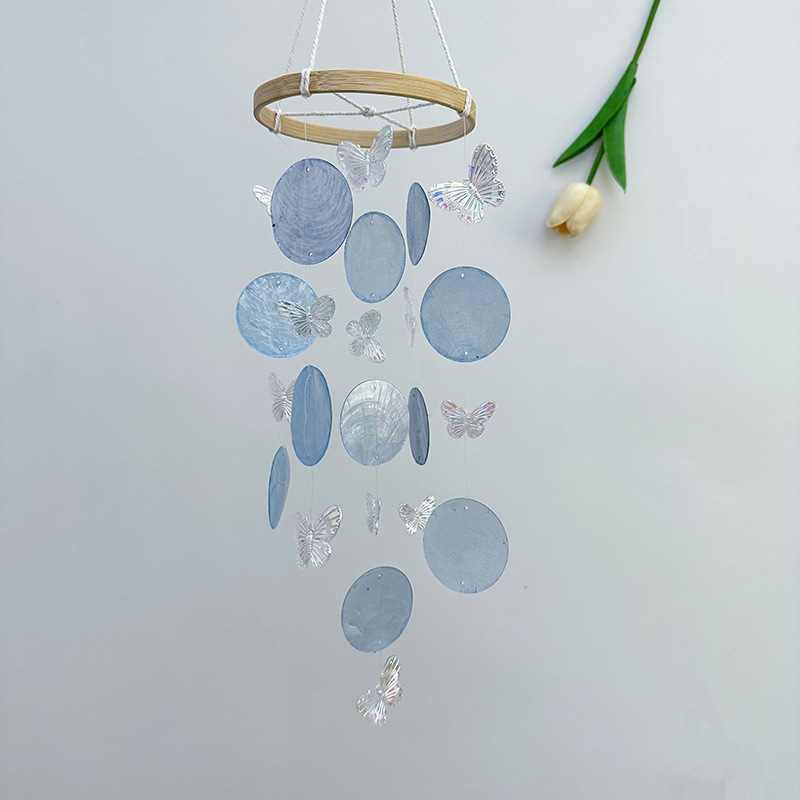 Lonceng Angin Kerang Kupu-kupu - Kids Outdoor Fairy Garden ulasan dan harga