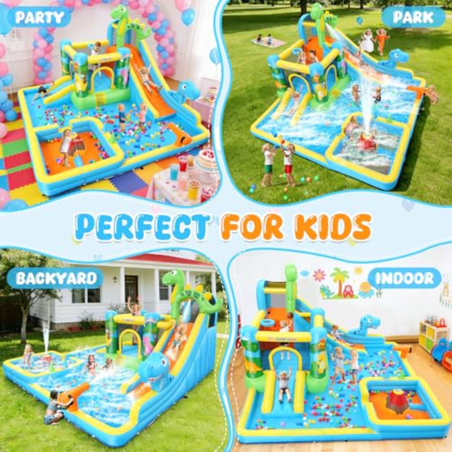 Perosotan air tiup untuk halam - Kids Outdoor Bounce House ulasan dan harga