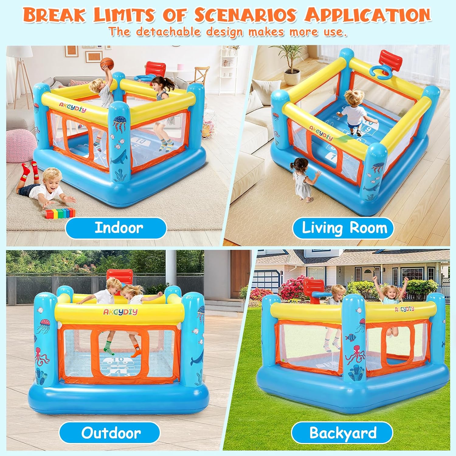 Rumah Loncat, Rumah Loncat Tiu - Kids Outdoor Bounce House ulasan dan harga