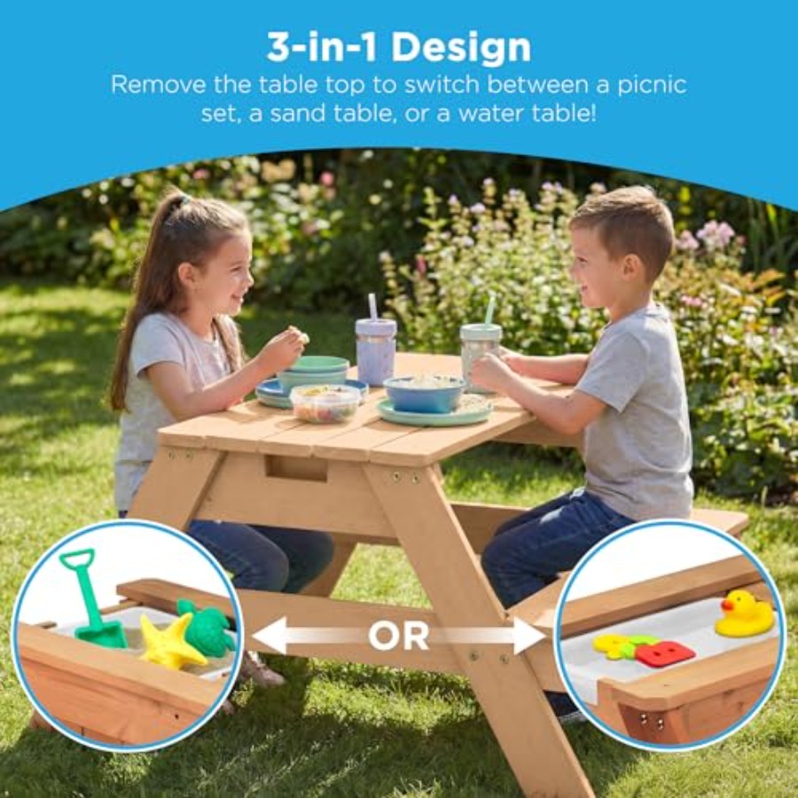 Meja piknik anak-anak untuk lu - Kids Outdoor Table With Umbrella ulasan dan harga