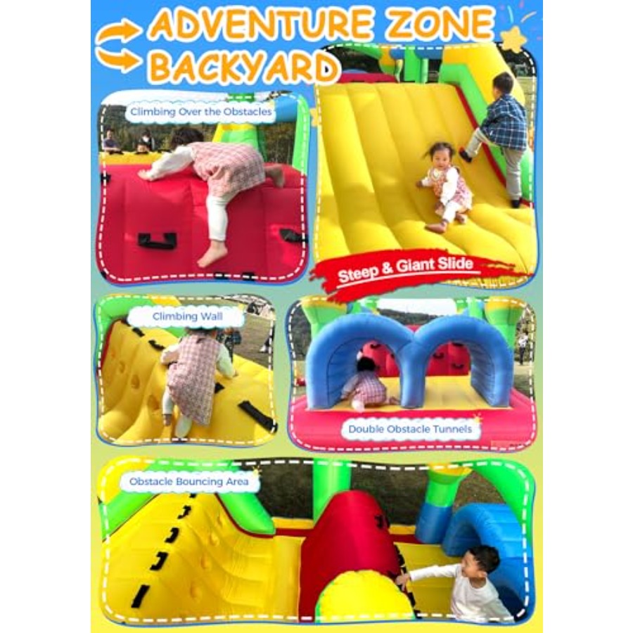 Rumah balon tiup luar ruangan  - Kids Outdoor Bounce House ulasan dan harga