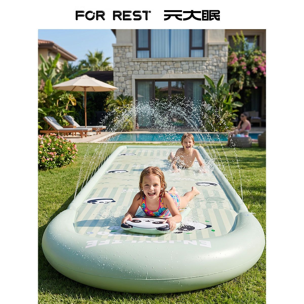 Perosotan Air Tiup Unicorn Bar - Kids Outdoor Mat ulasan dan harga