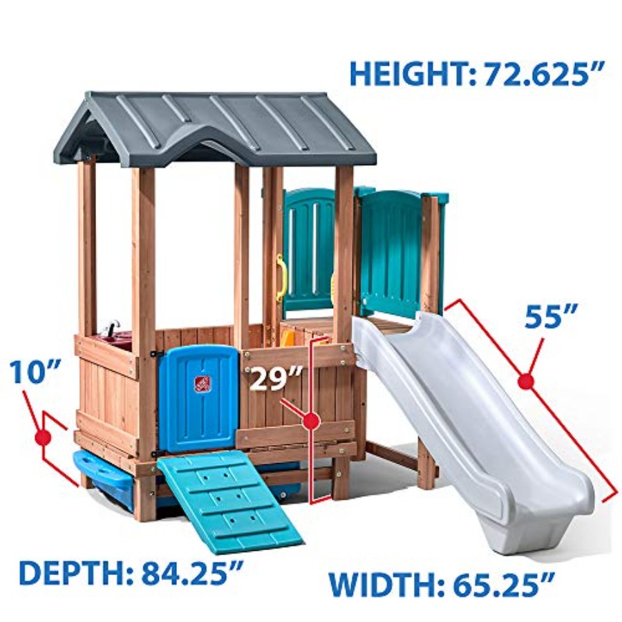 Rumah Bermain Petualangan Huta - Kids Outdoor Swing Set With Slide ulasan dan harga
