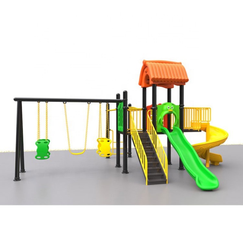 Set Ayunan dan Perosotan Luar  - Kids Outdoor Swing Set With Slide ulasan dan harga