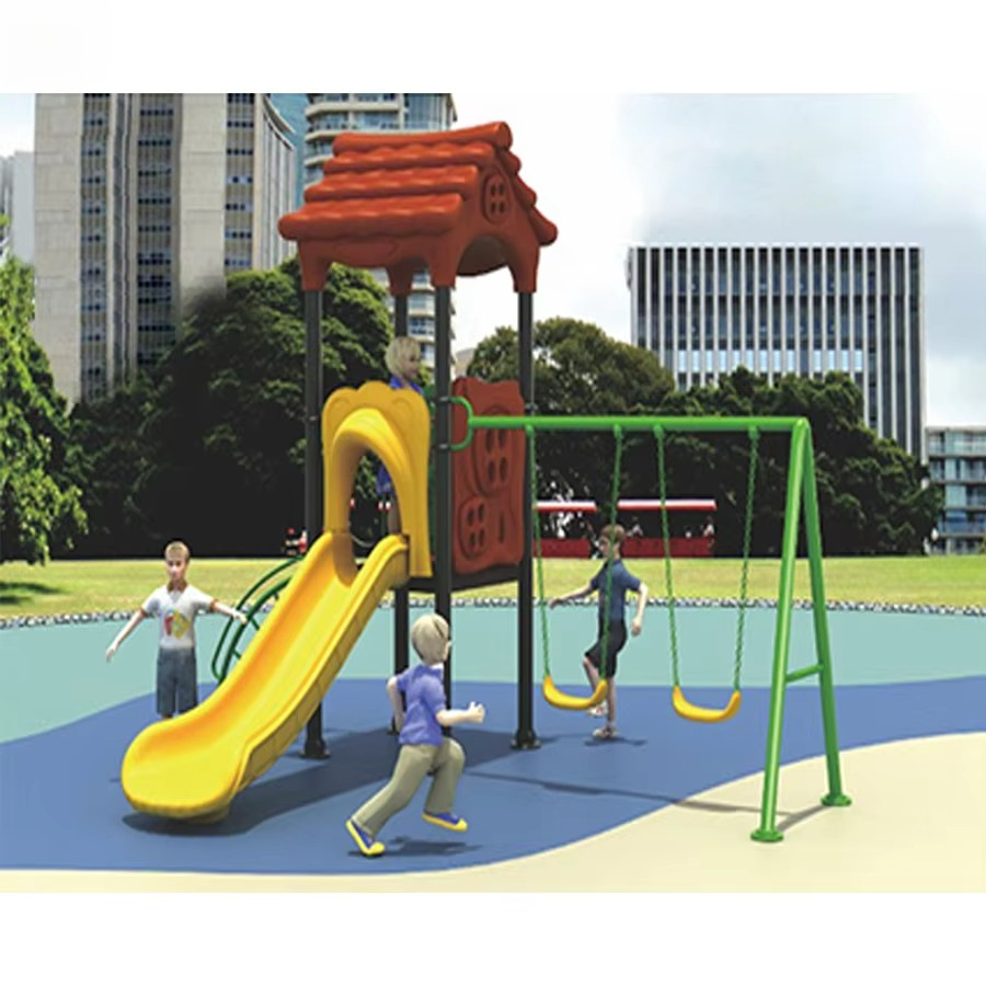 Peralatan Taman Bermain dari B - Kids Outdoor Swing Set With Slide ulasan dan harga