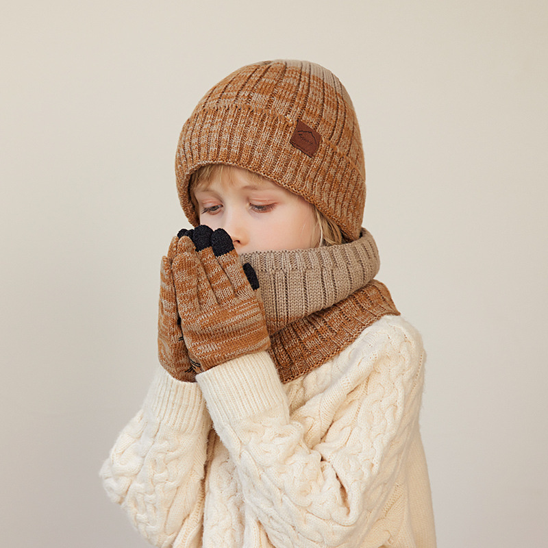1 Set 4-10Y topi rajut bayi la - Kids Outdoor Gloves ulasan dan harga