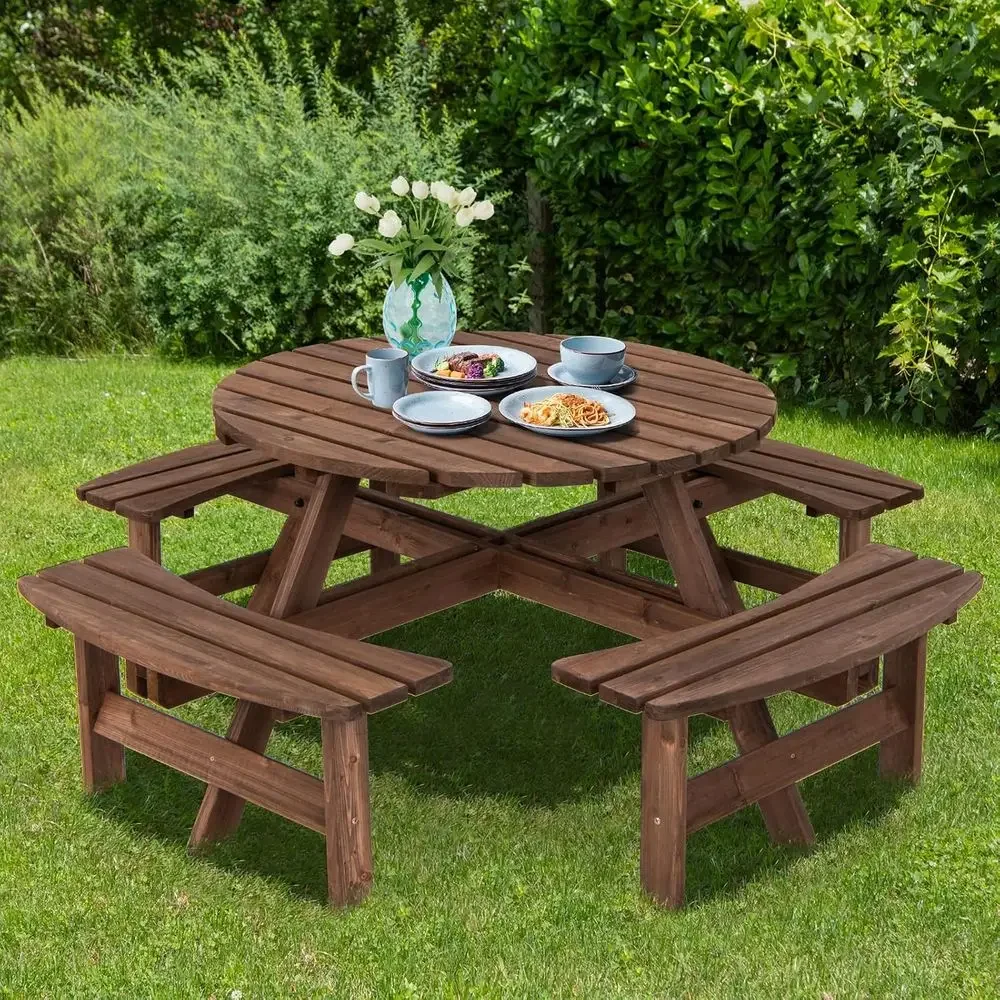 Set Meja Piknik Kayu dengan Ba - Kids Outdoor Table With Umbrella ulasan dan harga