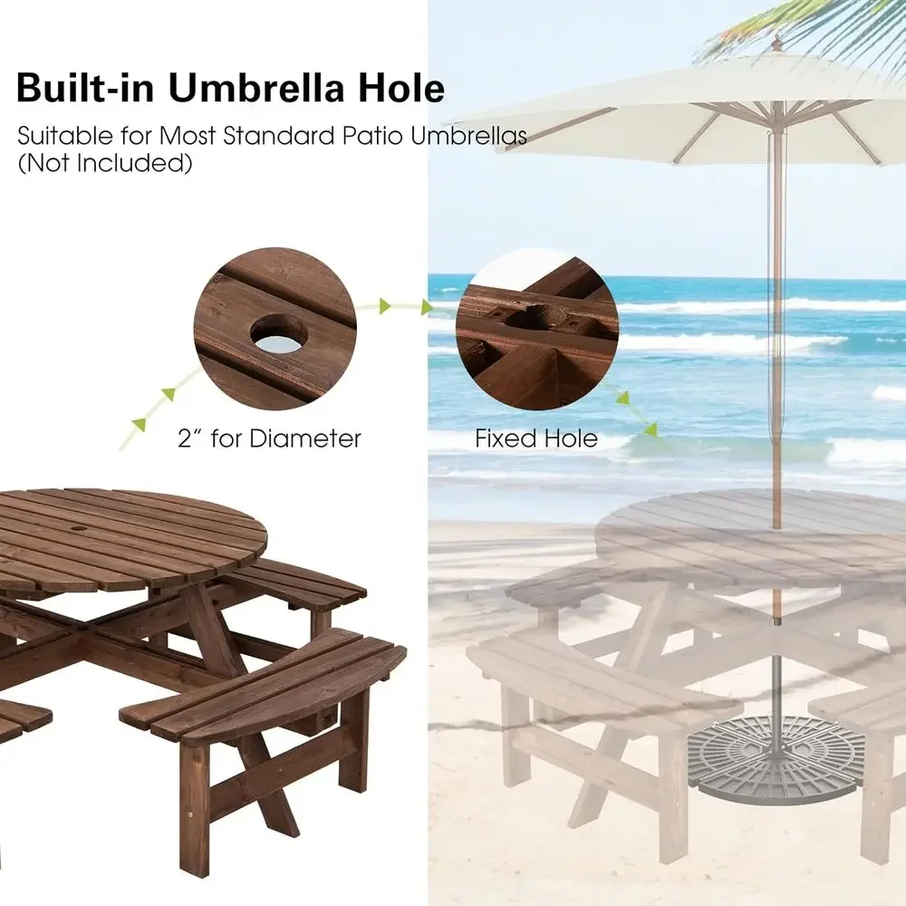 Set Meja Piknik Kayu dengan Ba - Kids Outdoor Table With Umbrella ulasan dan harga