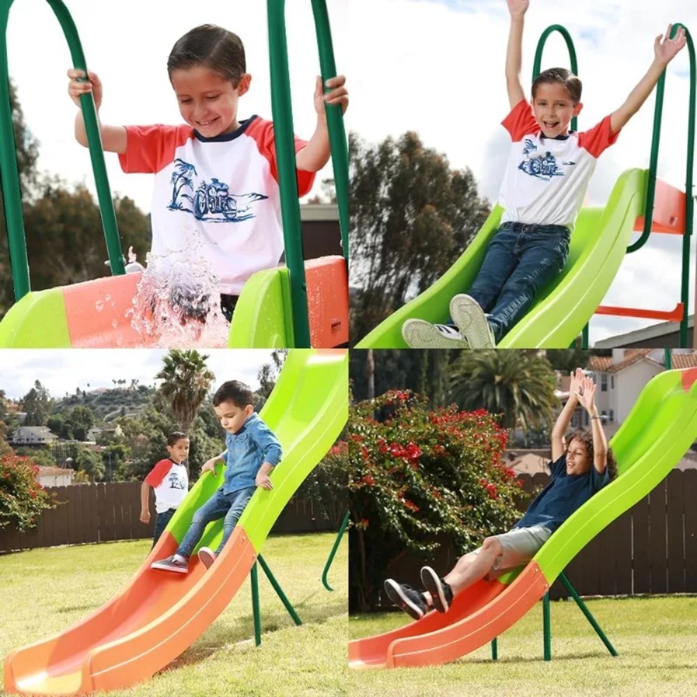 Payung Teras - Perosotan Taman - Kids Outdoor Swing Set With Slide ulasan dan harga