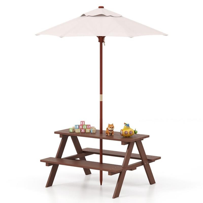 Set Meja Piknik Anak 4 Kursi L - Kids Outdoor Table With Umbrella ulasan dan harga