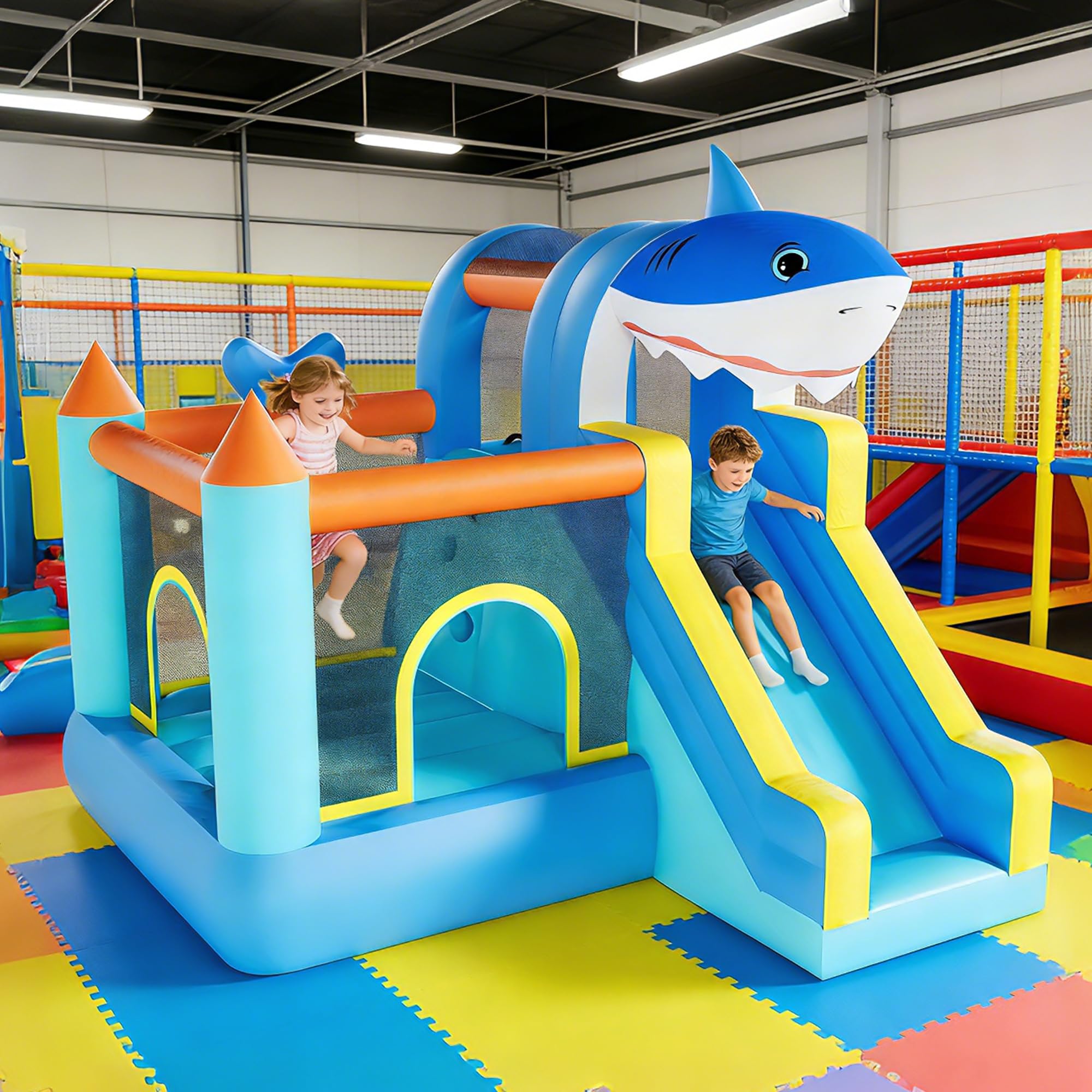 Rumah Loncat Tiup Dengan Selun - Kids Outdoor Bounce House ulasan dan harga
