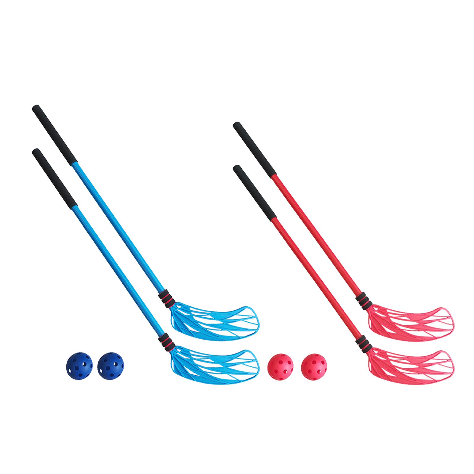 2x Set Tongkat Hoki Lantai, Pe - Kids Outdoor Hockey Set ulasan dan harga