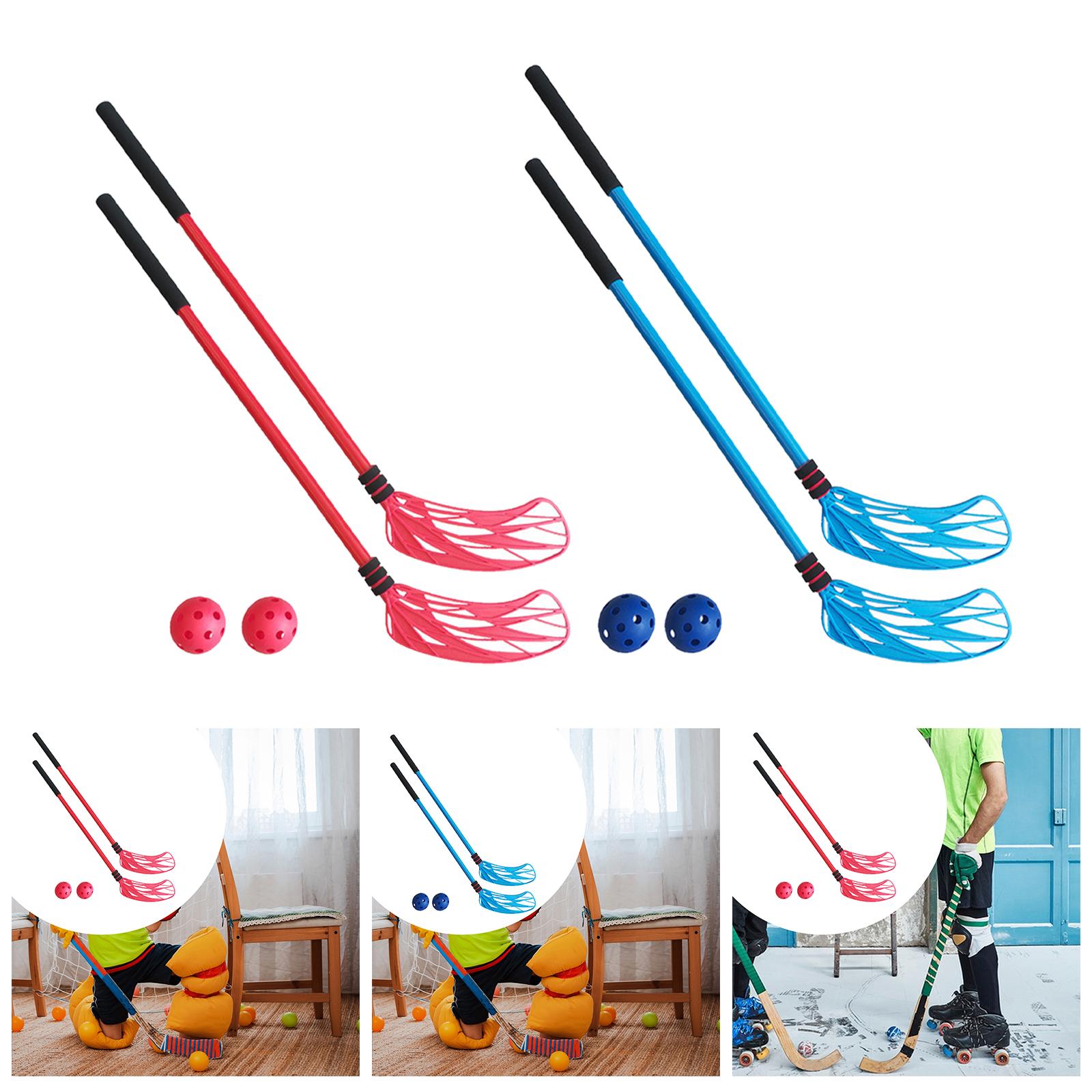 2x Set Tongkat Hoki Lantai, Pe - Kids Outdoor Hockey Set ulasan dan harga