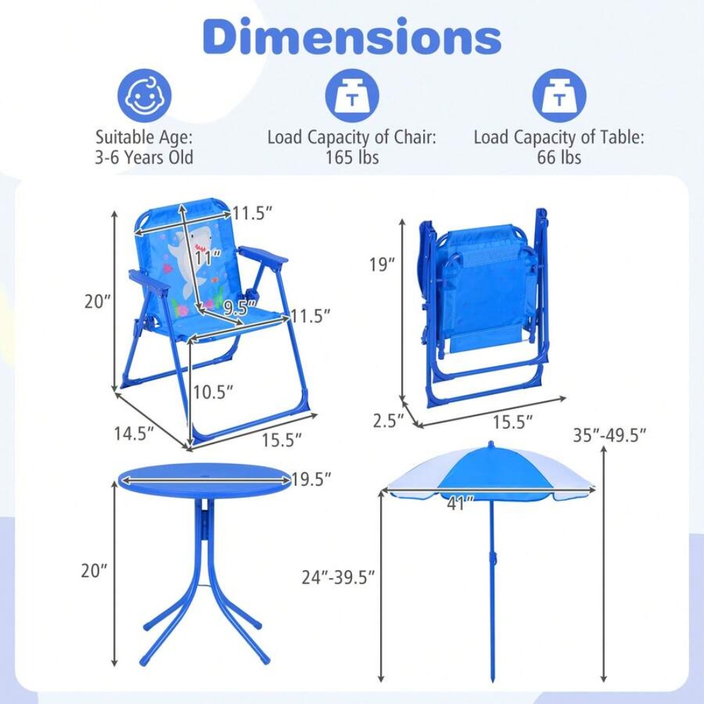Set Meja Piknik Anak untuk Lua - Kids Outdoor Table With Umbrella ulasan dan harga