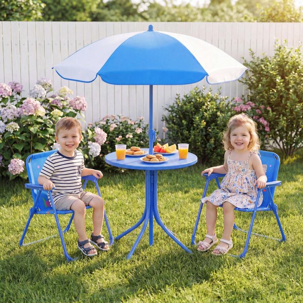 Set Meja Piknik Anak untuk Lua - Kids Outdoor Table With Umbrella ulasan dan harga